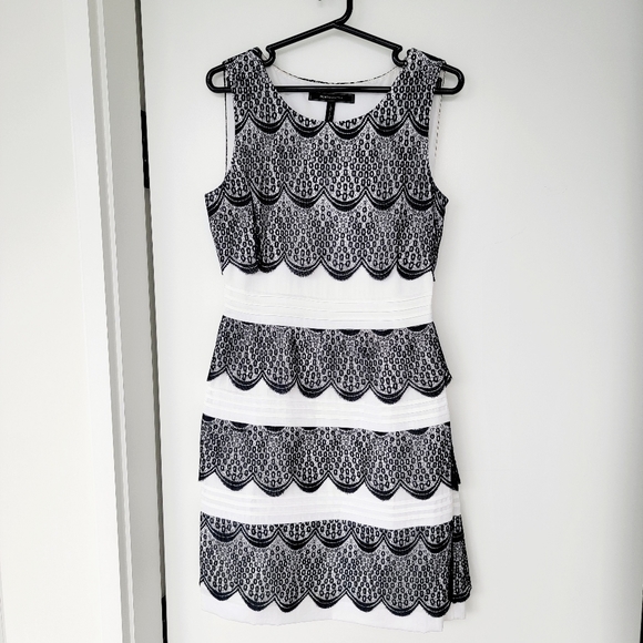 BCBGMaxAzria black and white lace dress - Picture 3 of 8